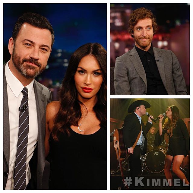 Tonight on #Kimmel Megan Fox @The_Native_Tiger #TMNT2, Thomas Middleditch @Tombini #SiliconValleyHBO, music from @JoshAbbottBand #WasntThatDrunk and 102-year-old Gramma & 97-year-old Ginga review #GameOfThrones