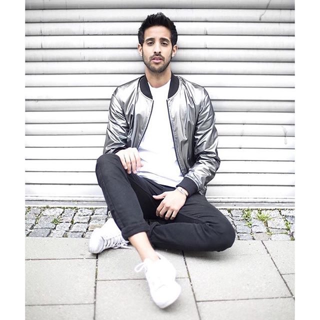 From day to night our bomber is the perfect piece. @samislimani #KARLLAGERFELD