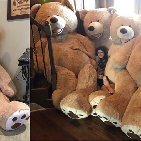When Jimmy's brother & sister-in-law sent his daughter an enormous 8 foot tall teddy bear for Christmas, here's how he thanked them.