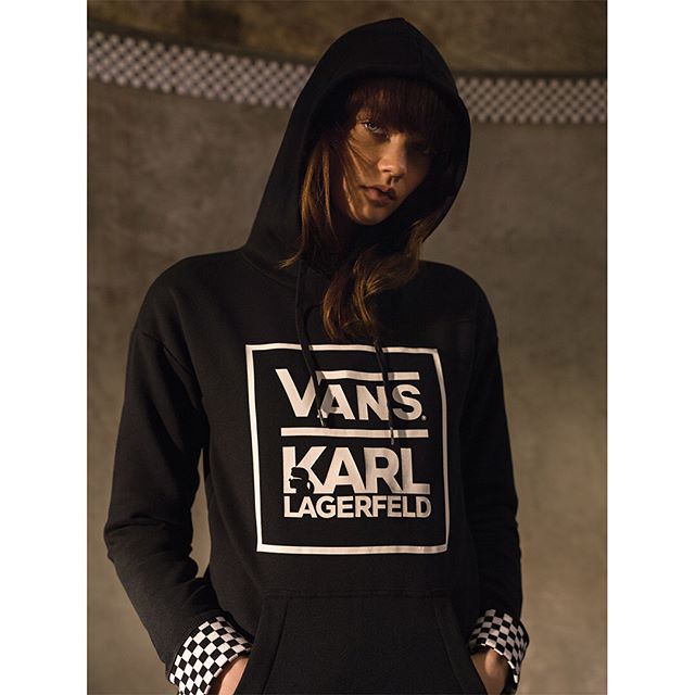 It's here! Pre-order the @vansgirls x #KARLLAGERFELD collection by clicking the link in the bio    Flip through to discover more images.