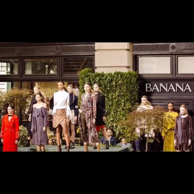 The collection is finally out!   Thank you   @bananarepublic  and the everyone on the team       ! Happy shopping                          