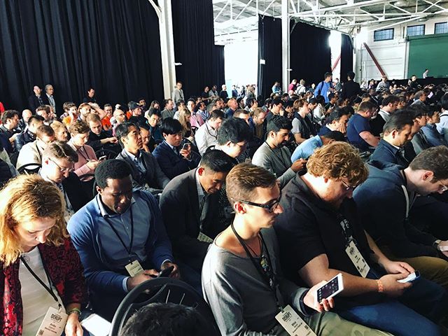 My crowd #geeks and #nerds           #techcrunch #Disrupt