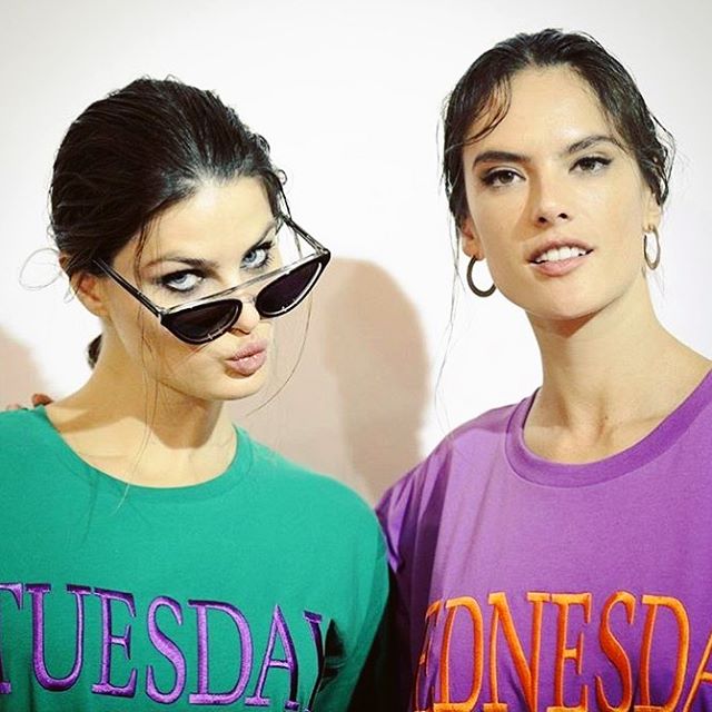 Tuesday and Wednesday hanging out backstage at @albertaferretti #ss18 fashion show    #mfw