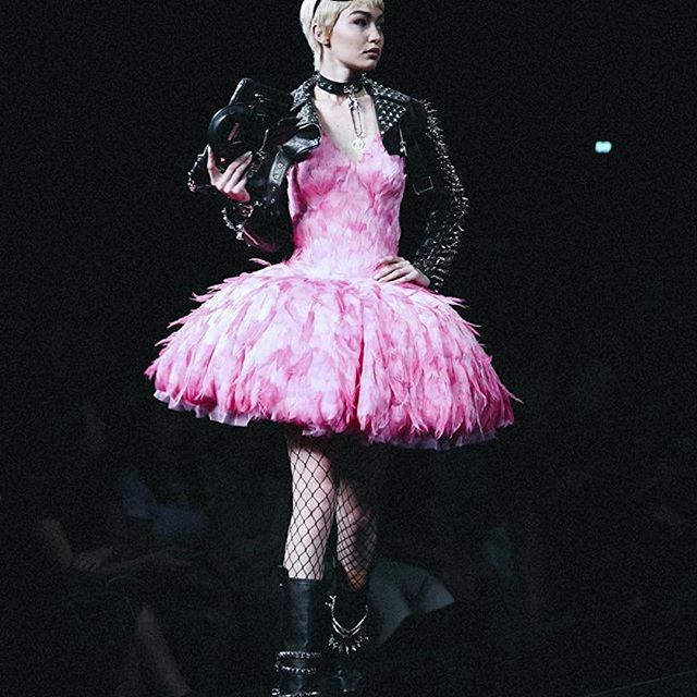 #Repost @fashiontomax (@get_repost)
   
#GigiHadid is a pink swan princess at #Moschino. #MoschinoLittlePony #MFW  Photo by @justinnunezstudio x FASHIONTOMAX.COM