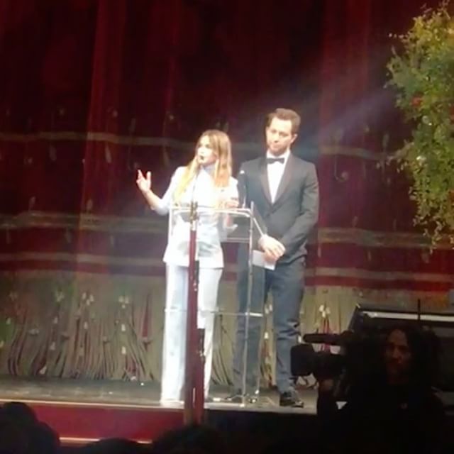 It was an honor to present special technology and innovations award @fashiontechlab on stage of La Scala to our beloved @orangefiberbrand and to all the amazing scientists that are reinventing the industry and changing the world     @ecoage @livia_firth special thanks to my friend @natia678 for capturing the moment  