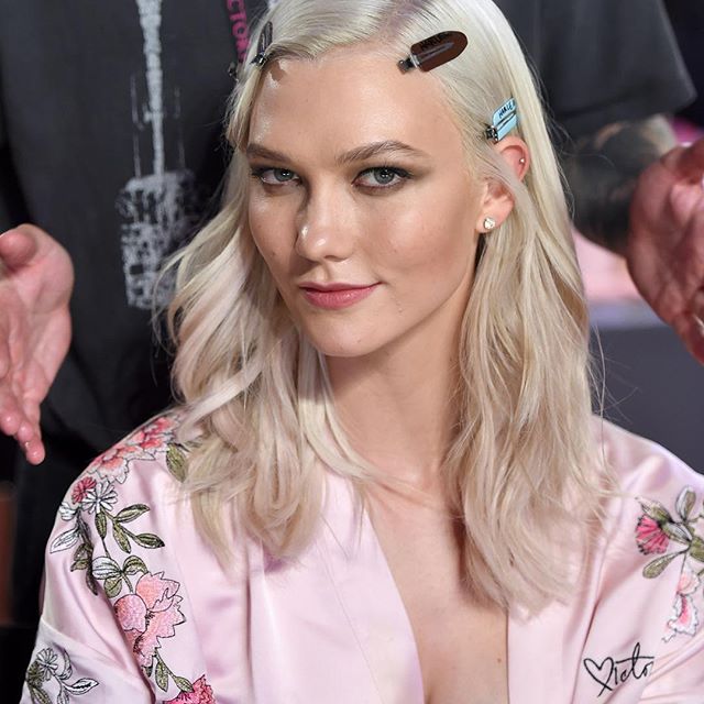 A throwback to #VictoriasSecret #fashion show - #KarlieKloss backstage at #hair and #makeup #Buro247Singapore