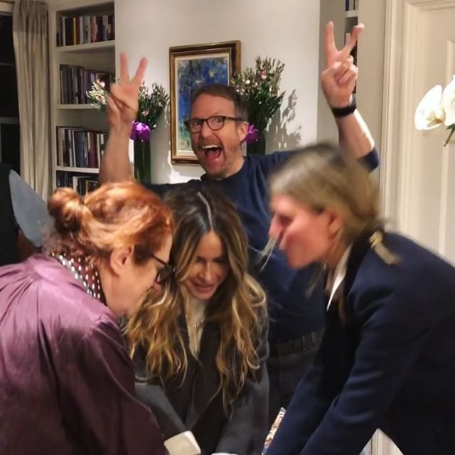 Friday night with my NY family, my son in law Chucho Jack Austin Hearst and professional photobomber Austin @austinhearst love you to the Jupiter and back @gabrielahearst @sdelavalette @green_flash_hunter