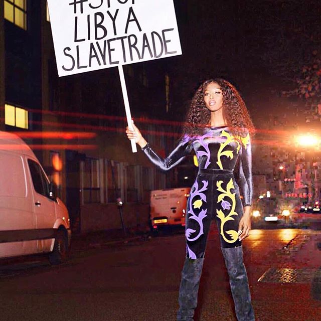 #regram @iamnaomicampbell 12pm in London 9th of December anti slavery march #stoplibyaslavetrade #enditnow