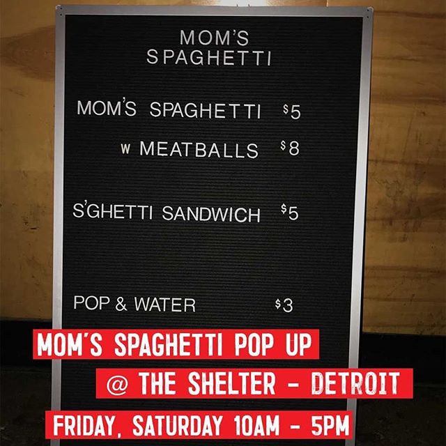 Detroit!  Come vomit up some spaghetti with me this weekend at our official #Revival pop up.  Exclusive merch, spaghetti and more