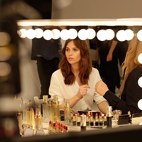 Behind the scenes with new brand ambassador #FelicityJones in #CledePeauBeaute s campaign - check out IG stories for a glimpse of our #LosAngeles journey #Buro247Singapore #unlockradiance #whatsinmymakeupbag