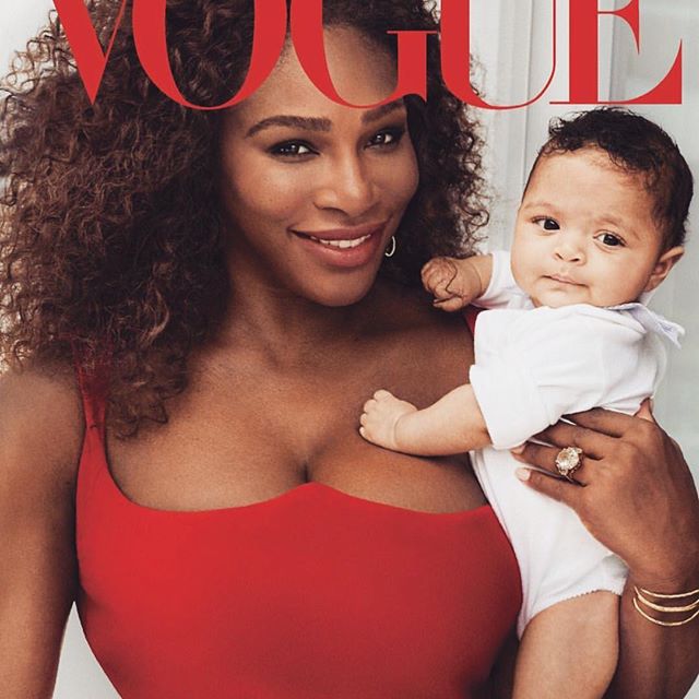 oh YES @serenawilliams WHAT A COVER my beautiful friend and lil baby O        made my day :) @mariotestino @tonnegood @voguemagazine   