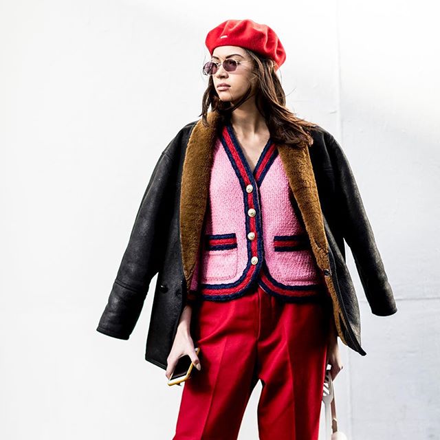 Heading to a #winter escape? Suit up in hues of passion and try a #beret - more #streetstyle inspo from #Paris on buro247.sg #Buro247Singapore