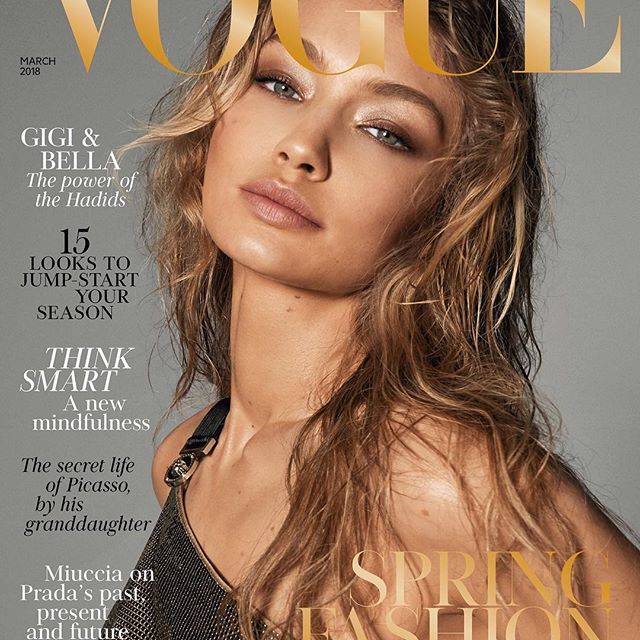 Very honored to be your March cover girl @britishvogue @edward_enninful with my sissy @bellahadid on a second cover, both by our beloved - the one&only #StevenMeisel !!      thank you thank you thank you xxxxxxxx