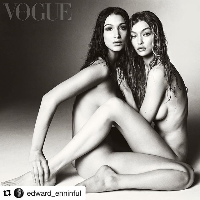 #Repost @edward_enninful LOVE IT       
Sisters reunited. As the most in-demand sisters in the fashion industry, it's more common to see @bellahadid and @gigihadid apart. However, the sisters reunited for the March 2018 issue of @britishvogue cover story. On sale this Friday. Stay tuned for more exciting announcements. Photographed by #StevenMeisel