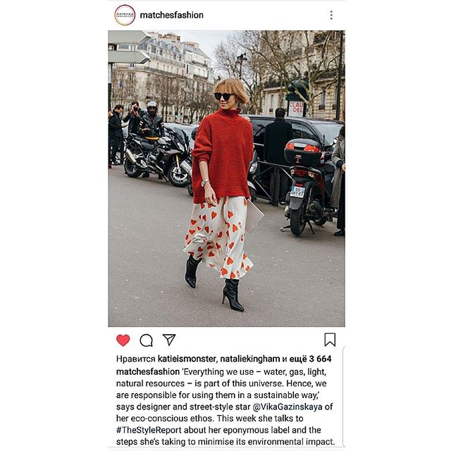 Never enough of this red-hearts look and @vikagazinskaya_official_moscow on @matchesfashion Special THANK YOU to @nataliekingham  