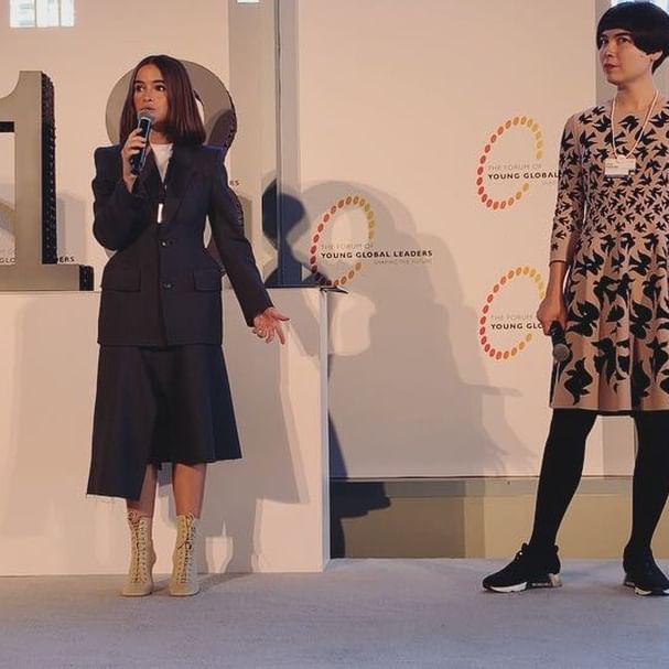 Presenting #Ambrosia2030 with @druekataoka at Young Global Leaders Summit 2018  Thank you @worldeconomicforum for giving us your great platform to spread our message out in the     @futuretechlab