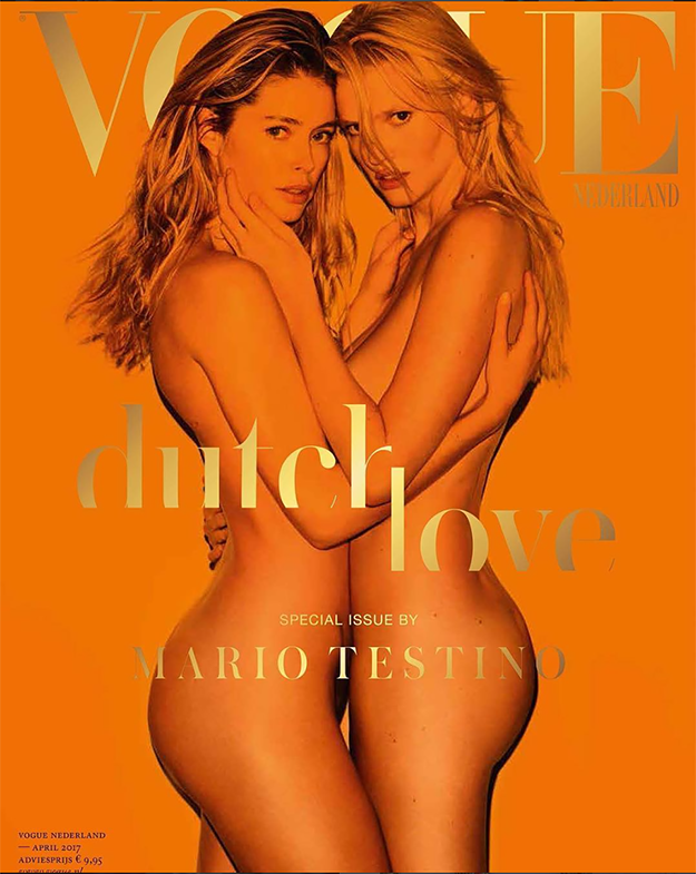 Даутцен Крез ба Лара Стоун нар Голландын Vogue сэтгүүлийн нүүрэнд гарлаа