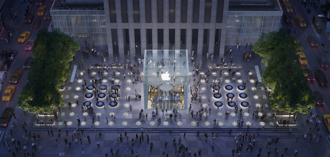 Дотроос нь харцгаая: Нью-Йоркийн Тавдугаар өргөн чөлөөн дэх Apple-ийн шинэ дэлгүүр (фото 1)