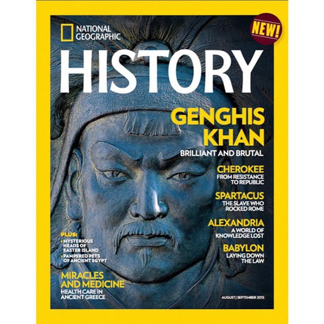 Чингис хаан National Geographic History сэтгүүлийн 8, 9 дүгээр сарын дугаар дээр. Chinggis Khaan on the cover of #nationalgeographichistory August, September issue.#buro247mongolia #chinggiskhaan #mongolia