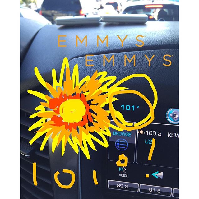 Jimmy on his way to the #Emmys...