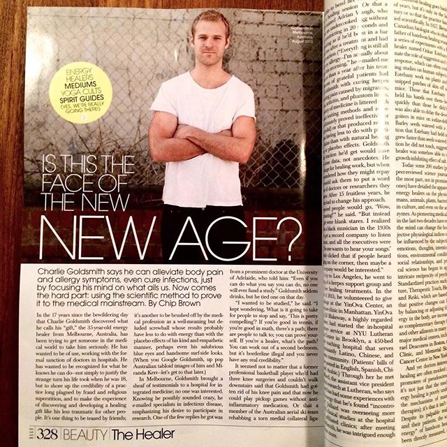 So proud of my good friend @charliegoldsmith This article in the new issue of @elleusa talks all about his amazing healing work. He's phenomenal! 