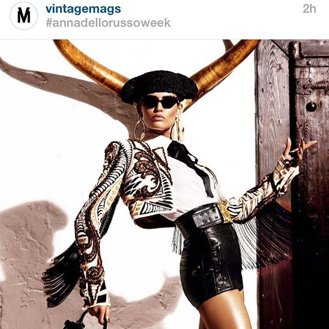 Repost by @vintagemags #annadellorussoweek @voguejapan by @giampaolosgura with #BiancaBalti @biancabalti in @balmainparis