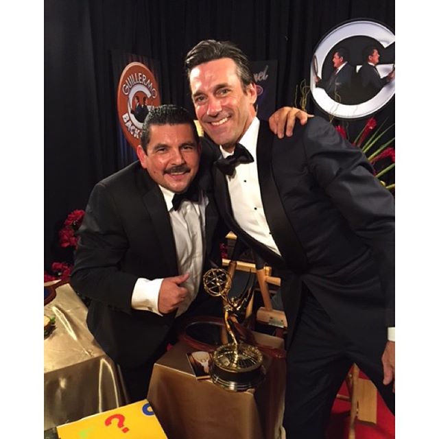 @IamGuillermo & Emmy winner Jon Hamm. See #Kimmel Monday for Guillermo #BackToBack with the stars at the #Emmys!