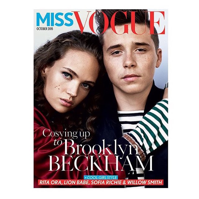 @missvogueuk Brooklyn's first Vogue cover x I'm so proud. Out next week x vb #MissVogue4Brooklyn