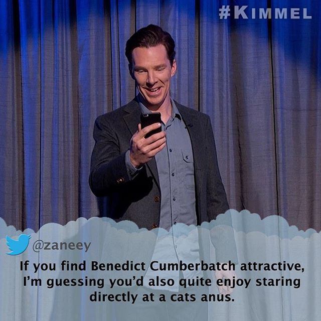 Benedict Cumberbatch helped kick off our LIVE #MeanTweets Week last night. Watch #Kimmel TONIGHT for more!