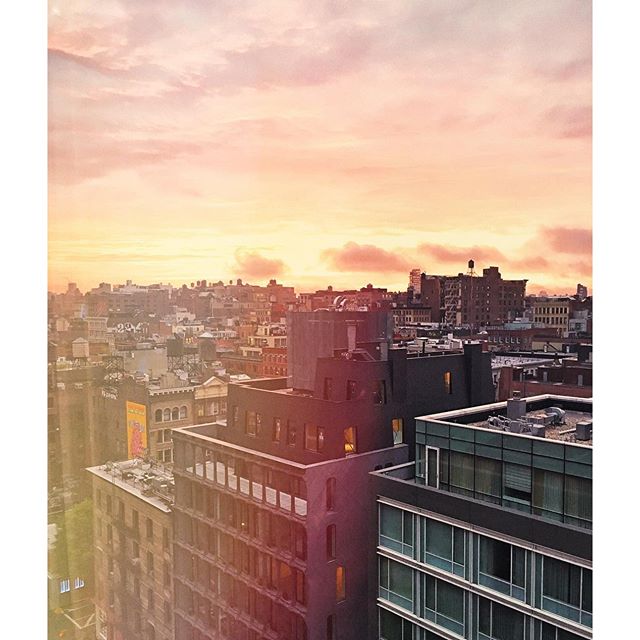 Sunrise over @sohograndhotel before yet another day in the studio   Watch where we are on Snapchat: garypeppergirl