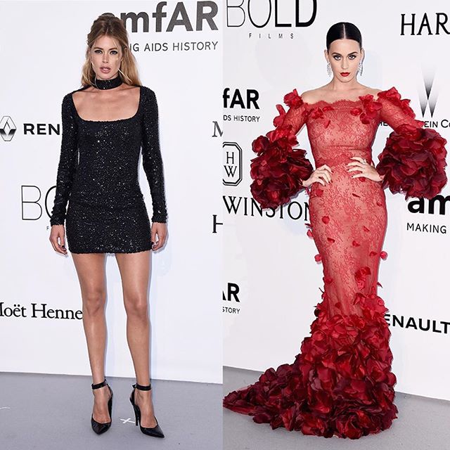 Каннд болсон amfAR хандивын үдэшлэгт @doutzen @katyperry