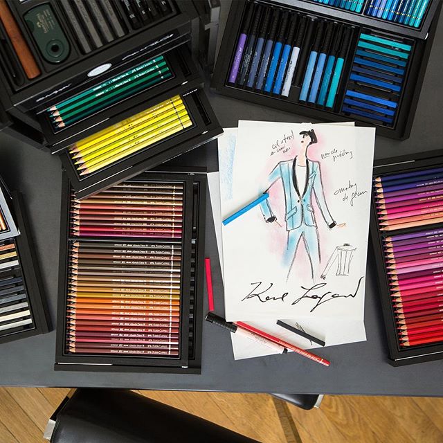 350 artist tools in a limited edition @KarlLagerfeld x @fabercastellglobal #KARLBOX  
2500 boxes available worldwide. Already sold out on KARL.com but still available in stores. 
#KARLLAGERFELD #fabercastell