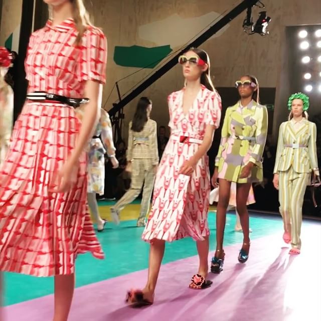 Last show of PFW and always one of the best @miumiu @netaporter   