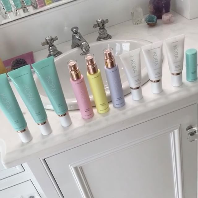 Sneak peek of my @koraorganics products launching in mid-September! Newly packaged cleansers, mists & moisturizers and 2 brand new #noniglow products - Noni Glow Face Balm & Body Balm.          Available soon at Sephora.com & Koraorganics.com @sephora