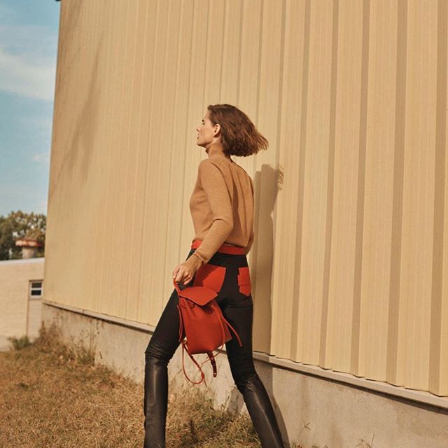 Thank you @Portermagazine! My favourite #VBPreSS18 Contrast Leather Trousers and Polo Neck are both available at my website and in stores now x VB victoriabeckham.com #VBDoverSt