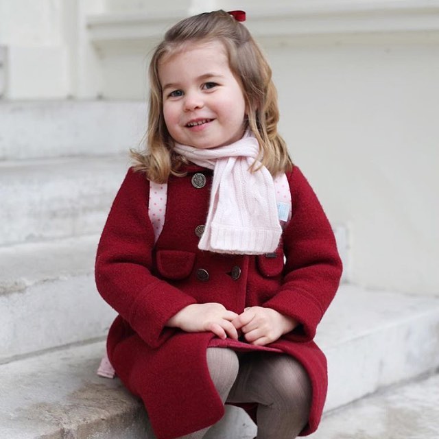 No first day of #school blues for #PrincessCharlotte - #KateMiddleton snaps a photo of her before the #princess  start at #nursery (RG: @kensingtonroyal) #Buro247Singapore