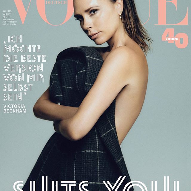 Thank u @christianearpvogue for featuring me on the cover of the August issue, celebrating 40 years of @voguegermany. Photographed by @chriscolls. #40jahrevoguedeutschland x Kisses VB