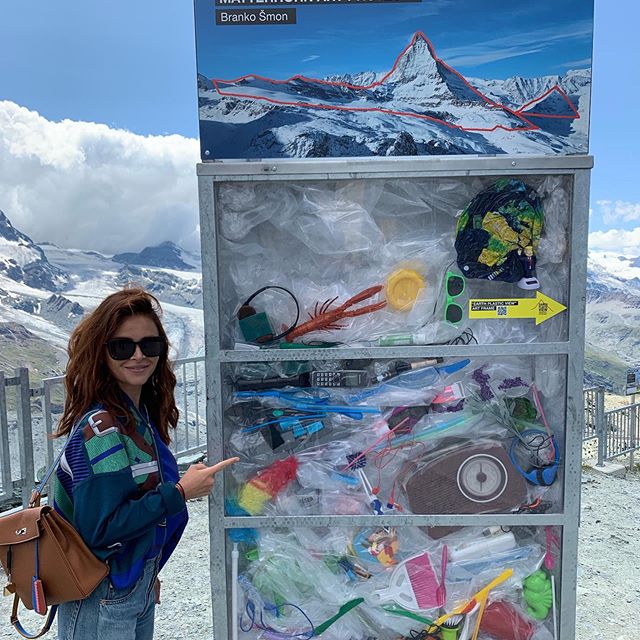  Earth Plastic View  installation is trying to raise awareness of the worldwide production of plastics and its effects on the environment. It is portraying the global plastic stock of 7 billion tonnes in comparison to the volume of the worlds most iconic and one of the highest mountains   in the world     Matterhorn ( 4478 m)