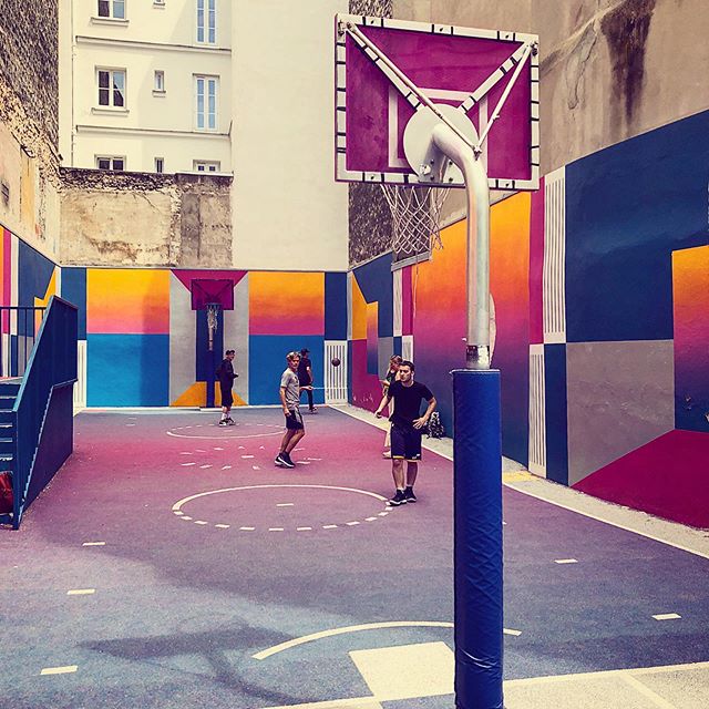 Even the basketball courts in Paris are chicer   