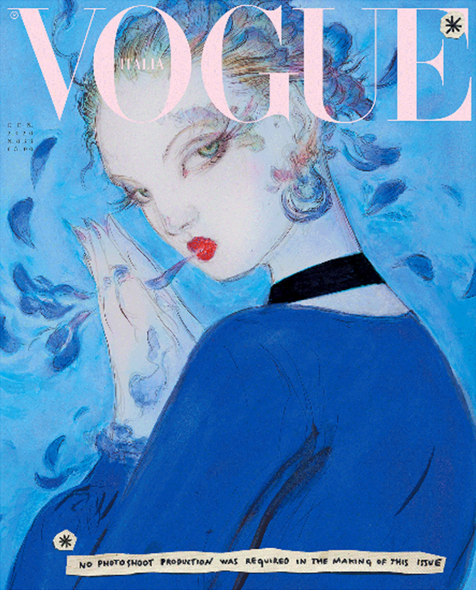 Италийн Vogue сэтгүүл ямар ч зураг авалтгүй дугаар гаргана