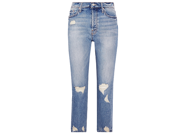 Mother<p><a style=\"\" target=\"_blank\" href=\"https://www.net-a-porter.com/mn/en/product/917264/mother/the-tomcat-distressed-high-rise-straight-leg-jeans\">net-a-porter.com</a></p>