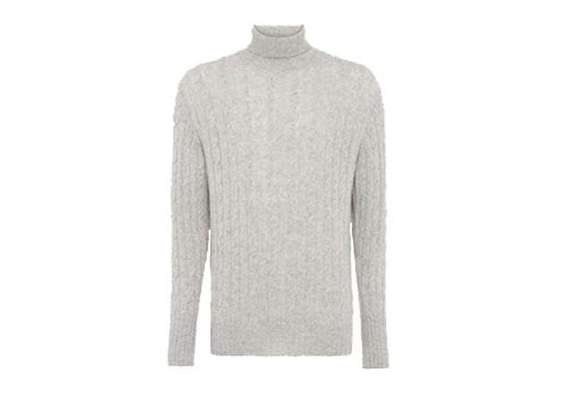 N.Peal Cable Roll Neck Cashmere Sweater